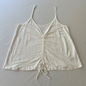 Gap Ruched Cami Linen White Sz L
